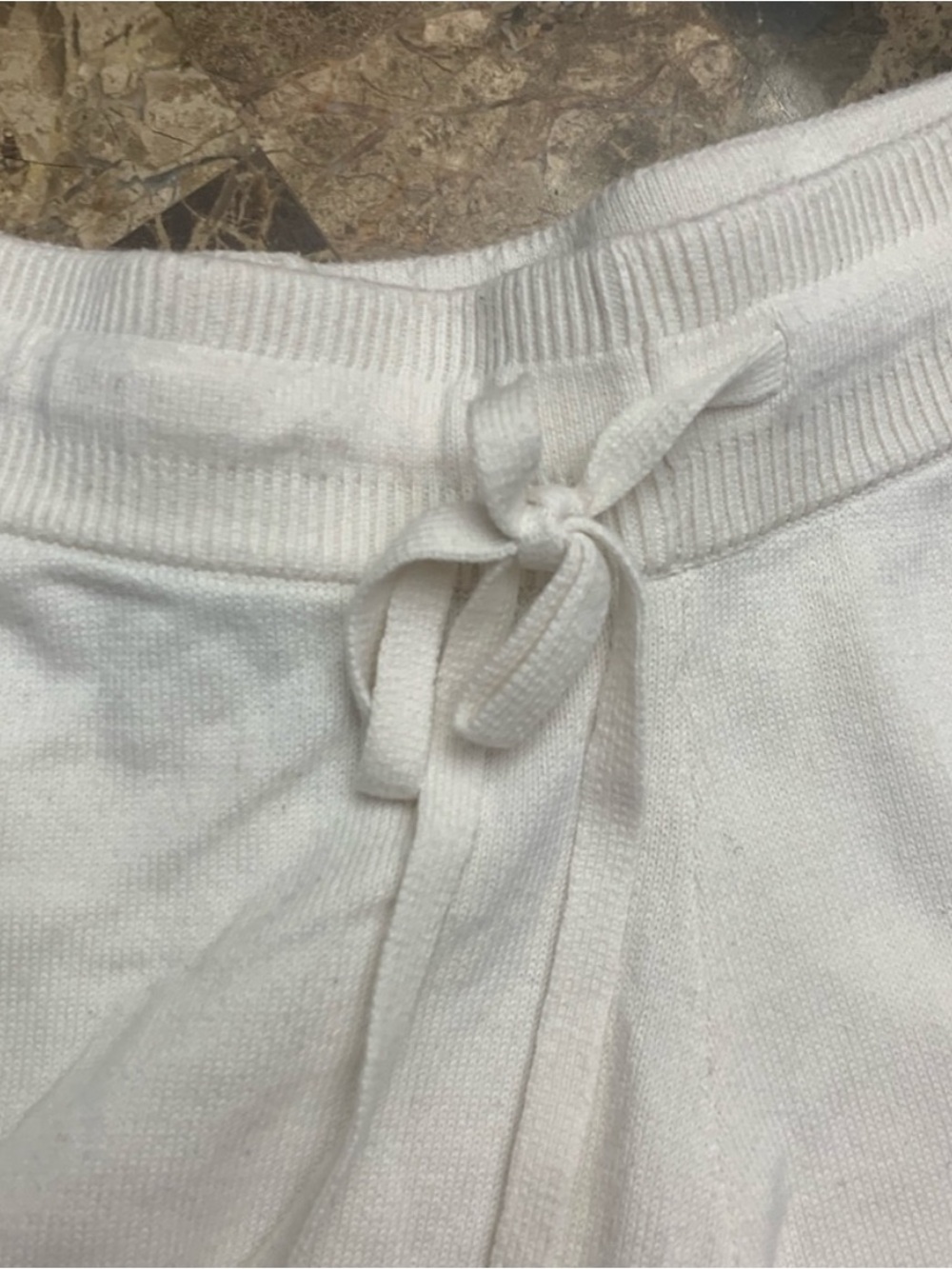 Banana Republic White High-Waist Drawstring Lounge Shorts xsmall - Picture 4 of 6